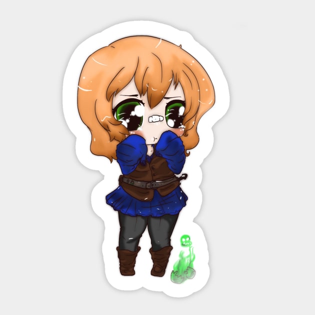 Danaera the Alchemist - OOPSIE! Sticker by RedVexeDesigns